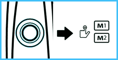 Push button switch for 2 preset programs - quiet and noisy environments